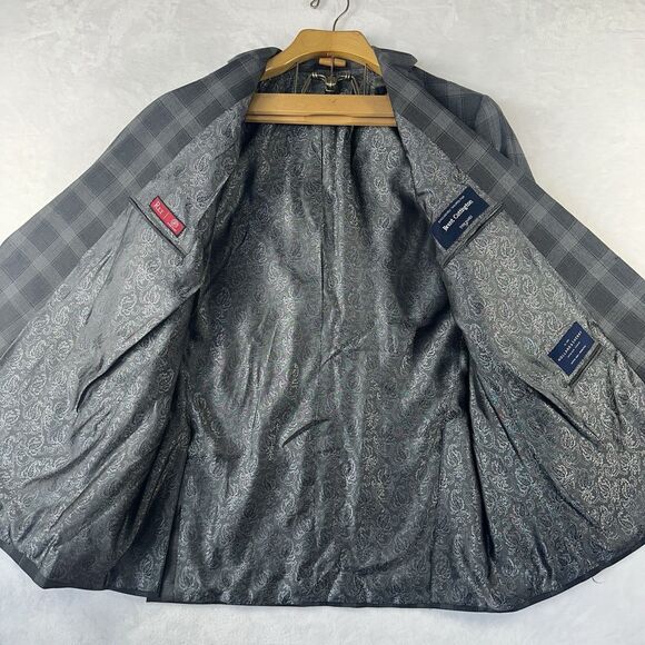 Tom James RLT Men's Bespoke Wool Suit Jacket Blazer Sport Coat Gray Size 50 - Picture 4 of 16